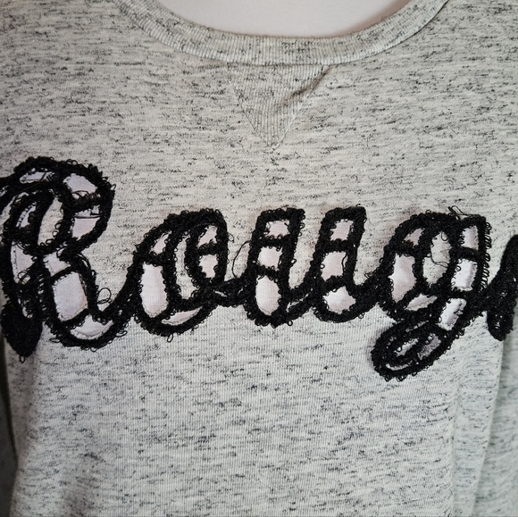 Maison Scotch La Femme Selon Marie Gray Black Rouge Sweatshirt Sz 2 US M Sweater - Picture 3 of 14